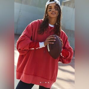 FP Movement by Free People Red Oversized Hoodie